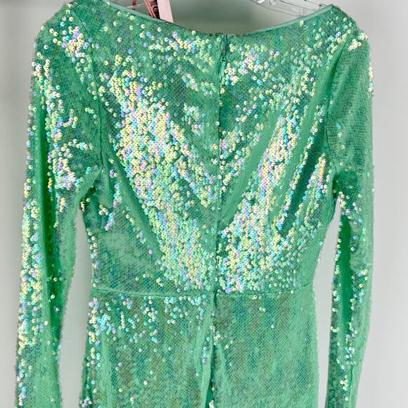 House of CB Mint Sequin Maxi Dress - Picture 7 of 12